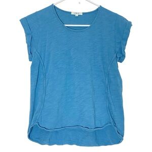 Leallo T-shirt Tee Womens Size Small Cotton Basic Tshirt Short Sleeve Cuffed
